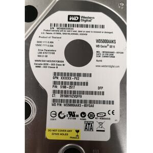 WD Western Digital Caviar 500GB WD5000AAKS SE16